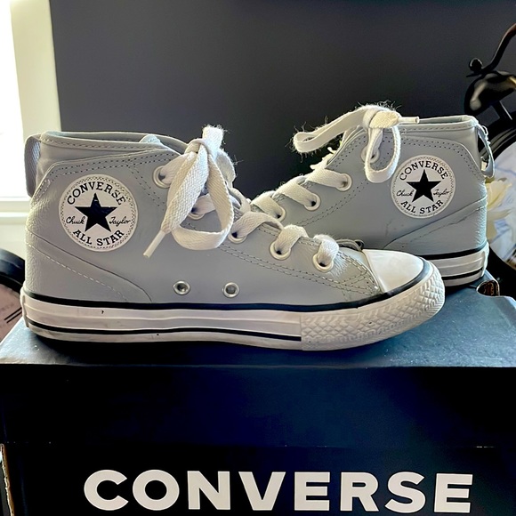 Boys/Girls Converse Pleather High Tops - Picture 1 of 6